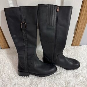 Clarks Black Riding Boots Size 6